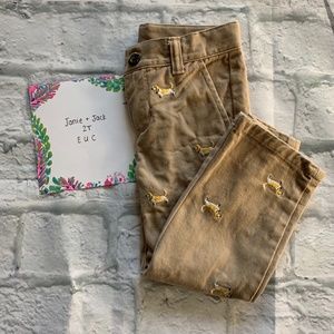 size 2t embroidered dog pants Janie & Jack
